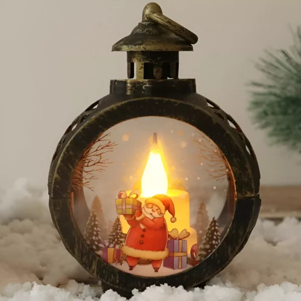 Christmas LED Lantern with Santa Claus - Image 4