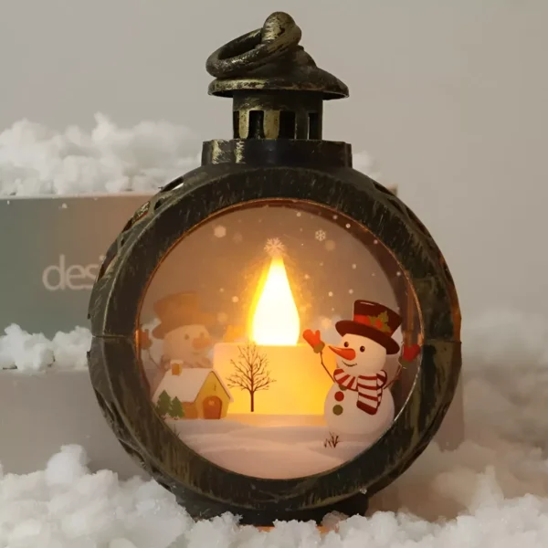 Christmas LED Lantern with Santa Claus - Image 3