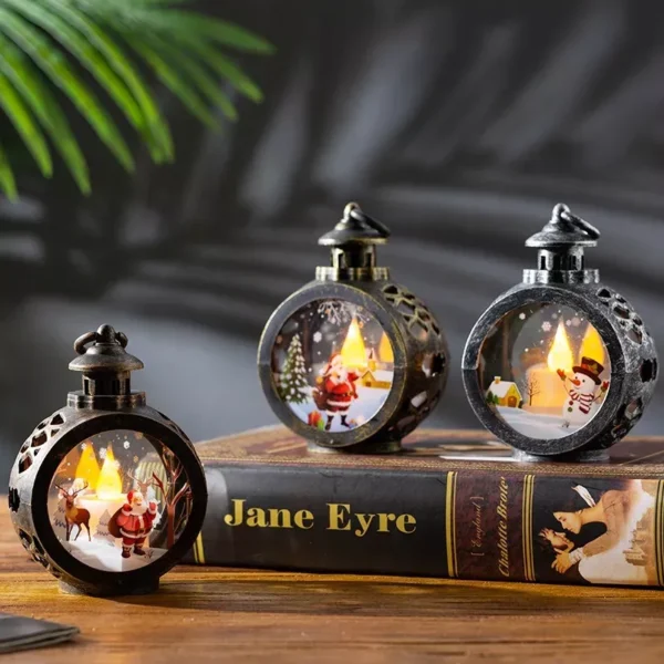 Christmas LED Lantern with Santa Claus - Image 6