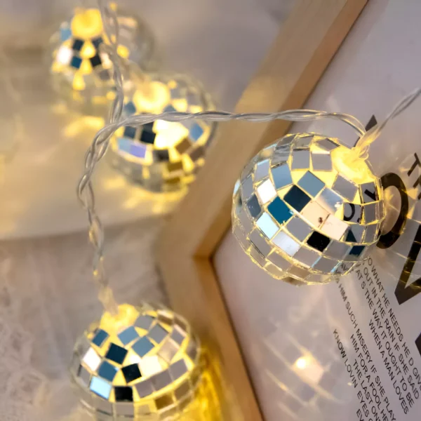 1.5m Disco Ball String Lights - Image 3
