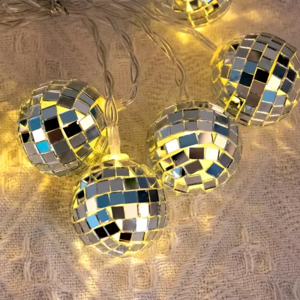 1.5m Disco Ball String Lights - Image 4