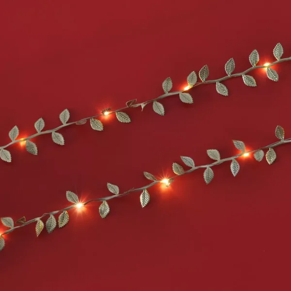 2M Golden Leaves String Lights - Christmas Fairy Light Garland - Image 5