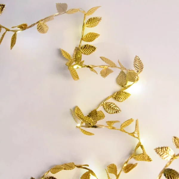 2M Golden Leaves String Lights - Christmas Fairy Light Garland - Image 7