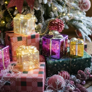 Christmas Glass Light Gift Box