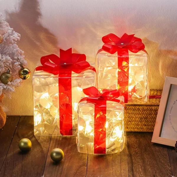 Christmas Warm White Rattan Lantern - Image 5