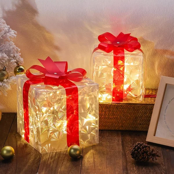 Christmas Warm White Rattan Lantern - Image 6