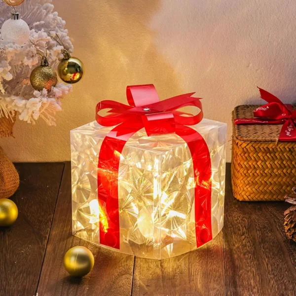 Christmas Warm White Rattan Lantern - Image 4
