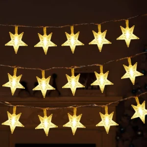 LED Star String Fairy Lights for Christmas & Holiday Decor