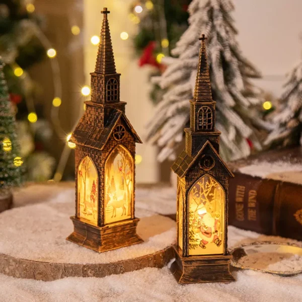 LED Christmas Lantern with Holiday Characters - Image 5