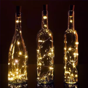 10PCS LED Bottle Cork Fairy Lights String, Waterproof 6.5ft, 8-20 LEDs for Party Decor
