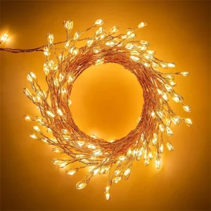 12M 400 LED USB Fairy Cluster Lights with Remote, Firecracker Garland for Holidays