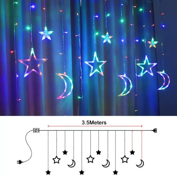 Moon & Star LED Curtain Lights - Image 6