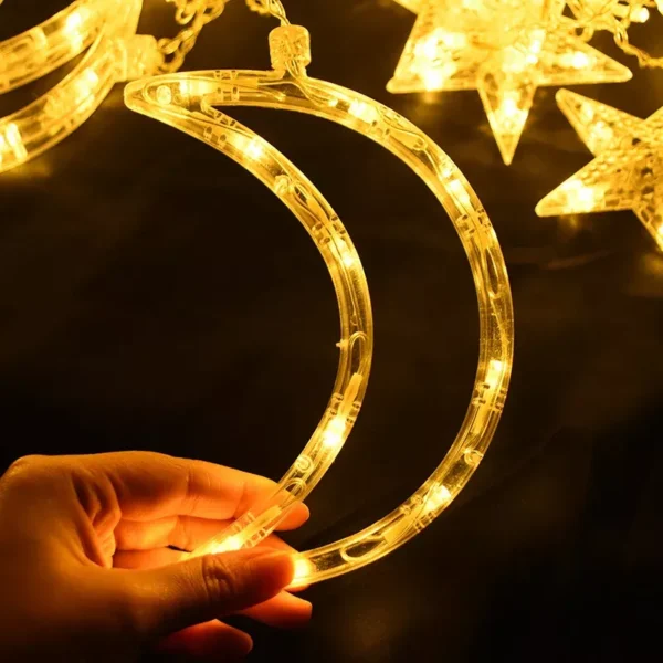Moon & Star LED Curtain Lights - Image 4
