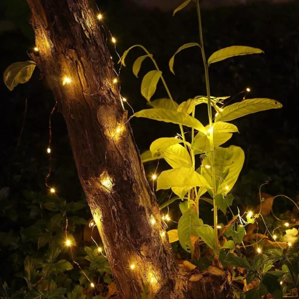 LED Green Wire Fairy Lights String - Image 3