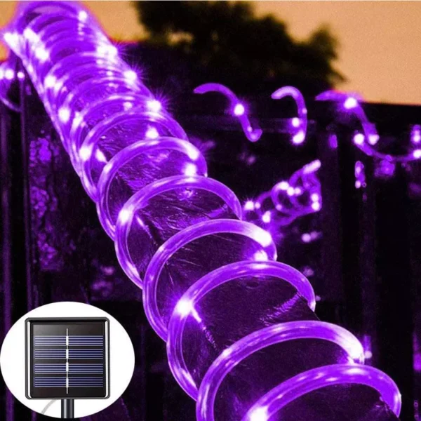 Solar-Powered Outdoor Rope LED Lights