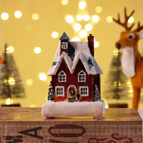 Christmas LED Lighted Resin Village House - Image 6
