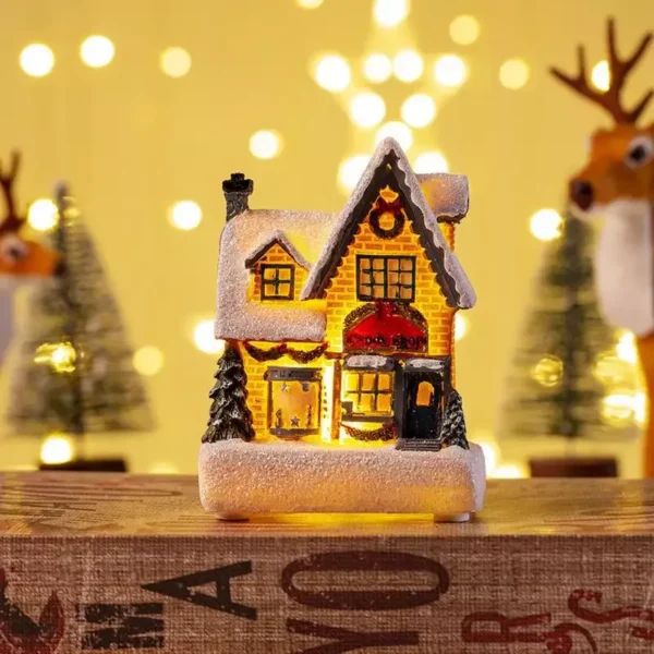 Christmas LED Lighted Resin Village House - Image 4