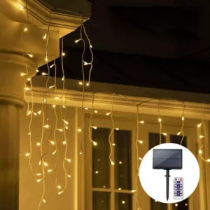 3M/5M Solar Icicle Curtain Lights