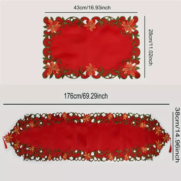Embroidered Christmas Table Runners - Image 6