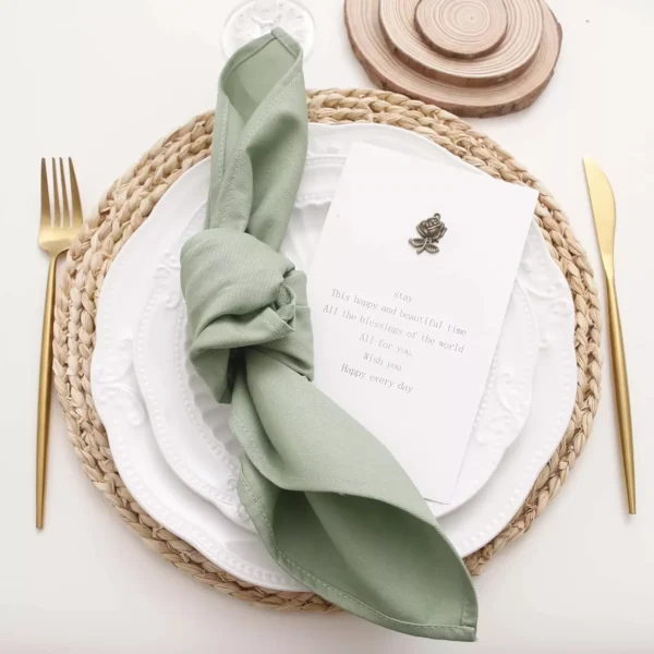 6pcs Square Dinner Napkins 43x43cm - Image 4