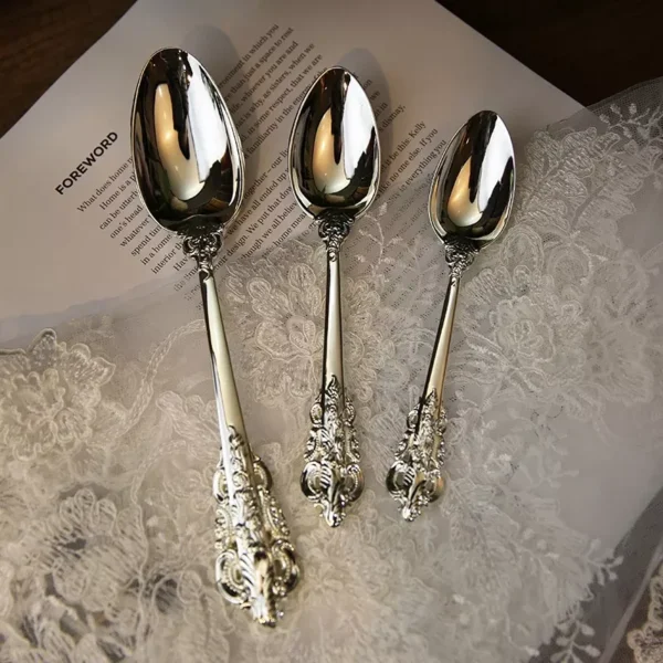 Baroque Silver Cutlery Set - Image 4