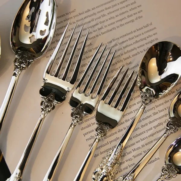 Baroque Silver Cutlery Set - Image 5