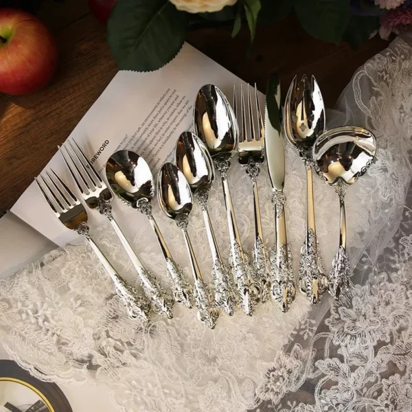 Baroque Silver Cutlery Set - Image 2