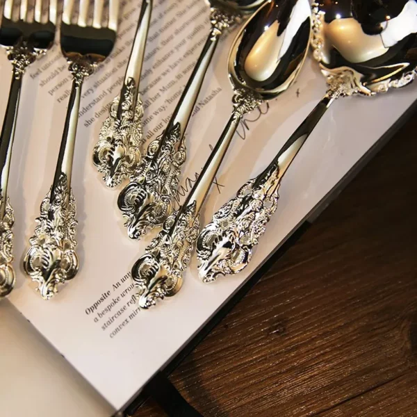 Baroque Silver Cutlery Set - Image 6