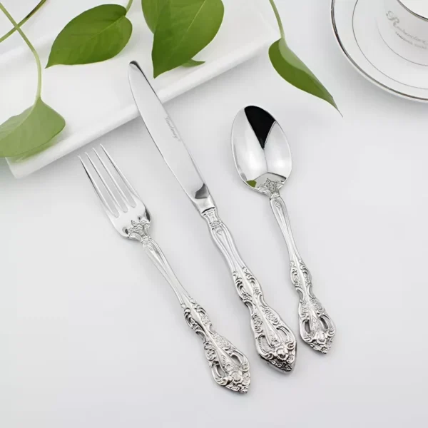 Luxury Stainless Steel Gold and Silver Cutlery Set - Image 3
