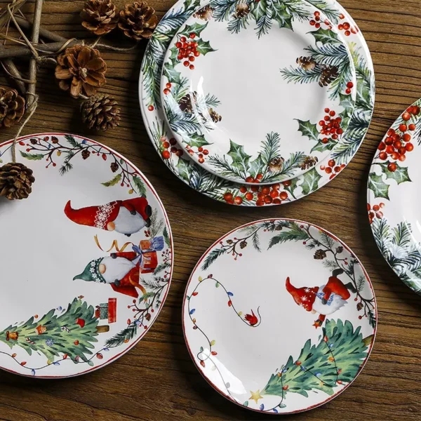Christmas Ceramic Dinner Plate - Image 5
