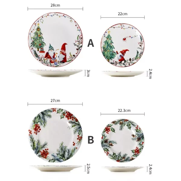 Christmas Ceramic Dinner Plate - Image 7