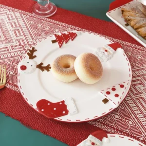 Christmas Ceramic Santa Claus Dessert Plate