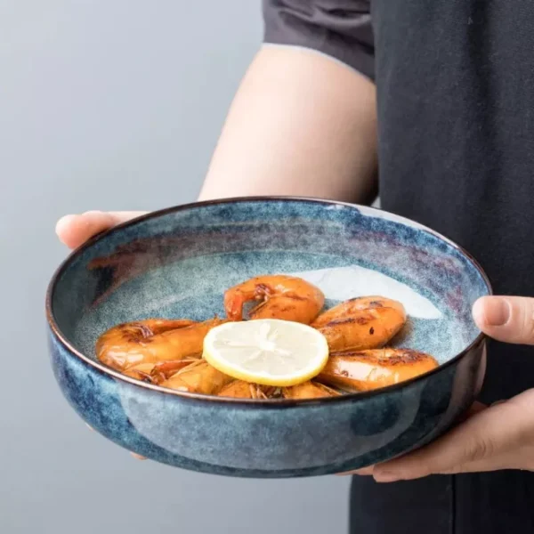 Retro Ceramic Bowl Nordic Style Salad and Noodle Bowl