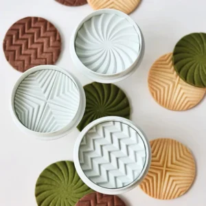 Geometric Corrugated Cookie Cutter and Embosser Fondant Cake Decorating Tools