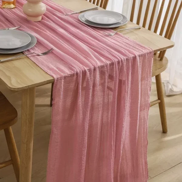 Rustic Cheesecloth Table Runners - Image 3