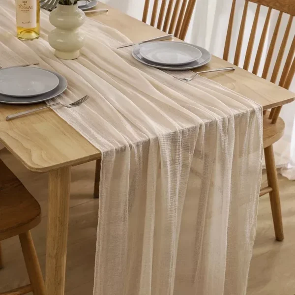 Rustic Cheesecloth Table Runners - Image 5