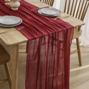 Rustic Cheesecloth Table Runners