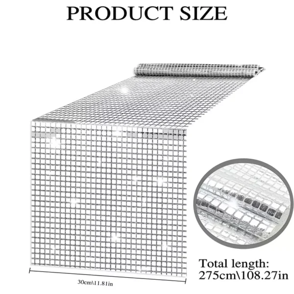 Glitter Sequin Disco Table Runner - Image 6