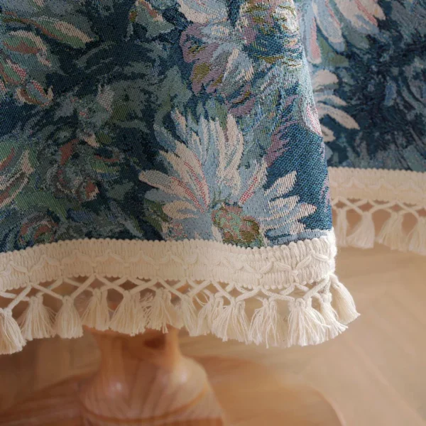Floral Linen Cotton Tablecloth - Image 5