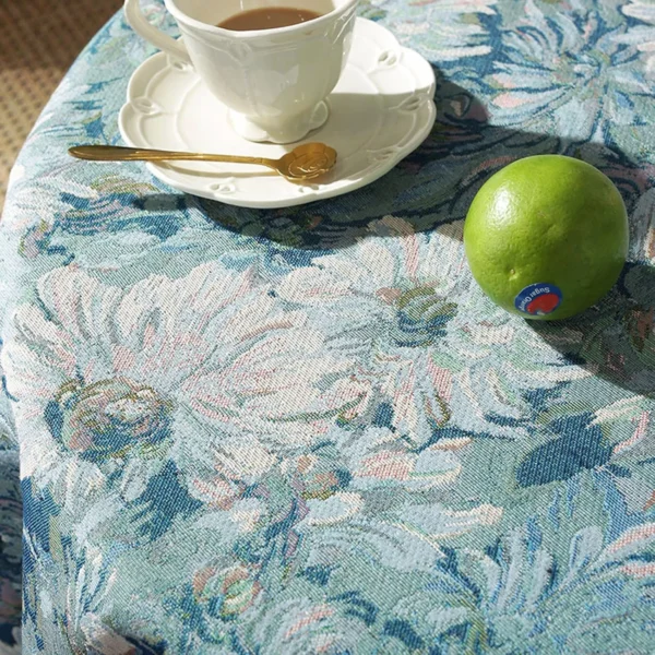 Floral Linen Cotton Tablecloth - Image 6