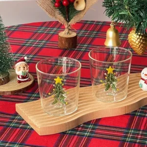300ml 3D Cartoon Christmas Glass Cup for Water, Coffee, Juice