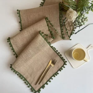 Jute Wedding Festival Christmas Table Runner Linen Woven Porch Cover