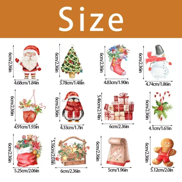24pcs Christmas Cupcake Toppers Set - Image 6