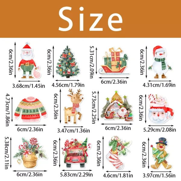 24pcs Christmas Cupcake Toppers Set - Image 5