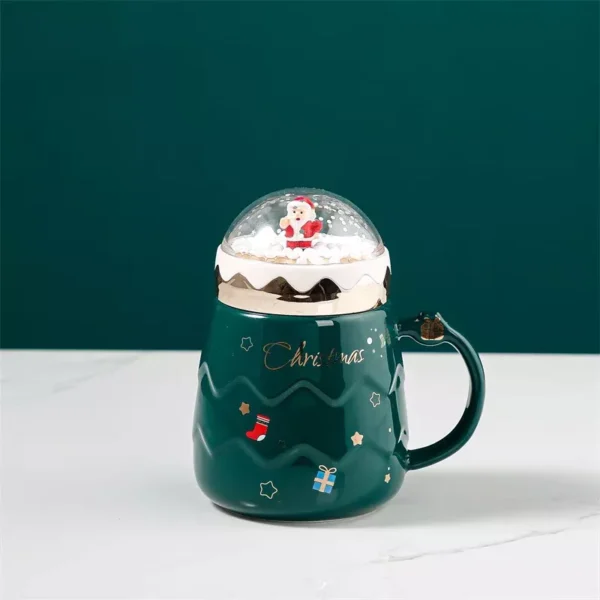 500ml Ceramic Christmas Mug with Lid - Image 7