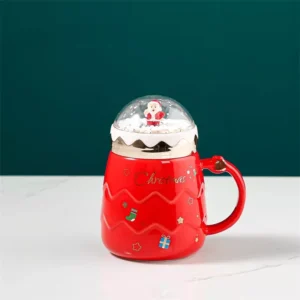 500ml Ceramic Christmas Mug with Lid