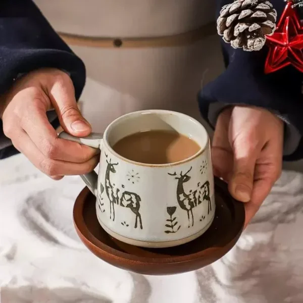 Creative Nordic Retro Ceramic Mug with Handle