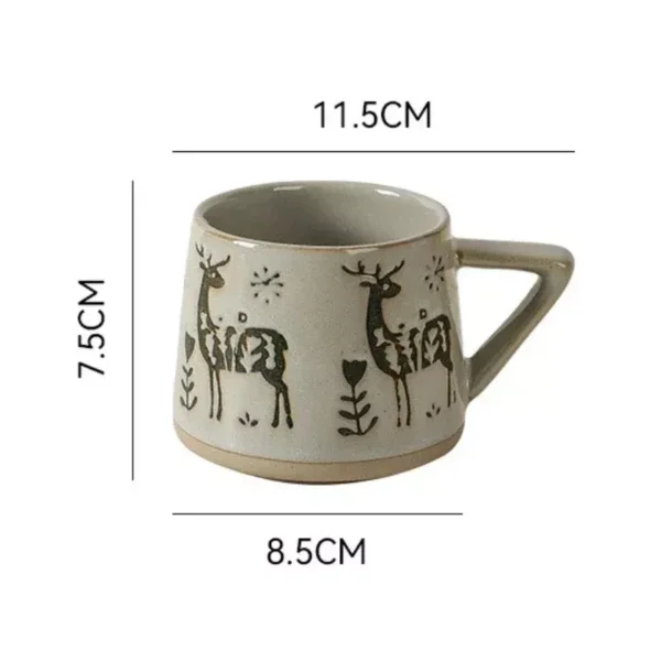 Creative Nordic Retro Ceramic Mug with Handle - Image 7