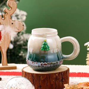Christmas Ceramic Mug with Cover
