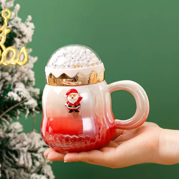 Christmas Ceramic Mug with Cover - Image 6